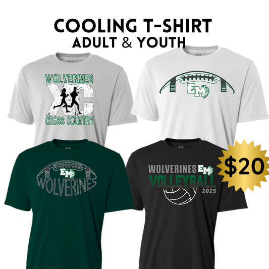 EMAYS25 A4 Cooling Performance Tee - Moisture-wicking (Adult & Youth Sizes)