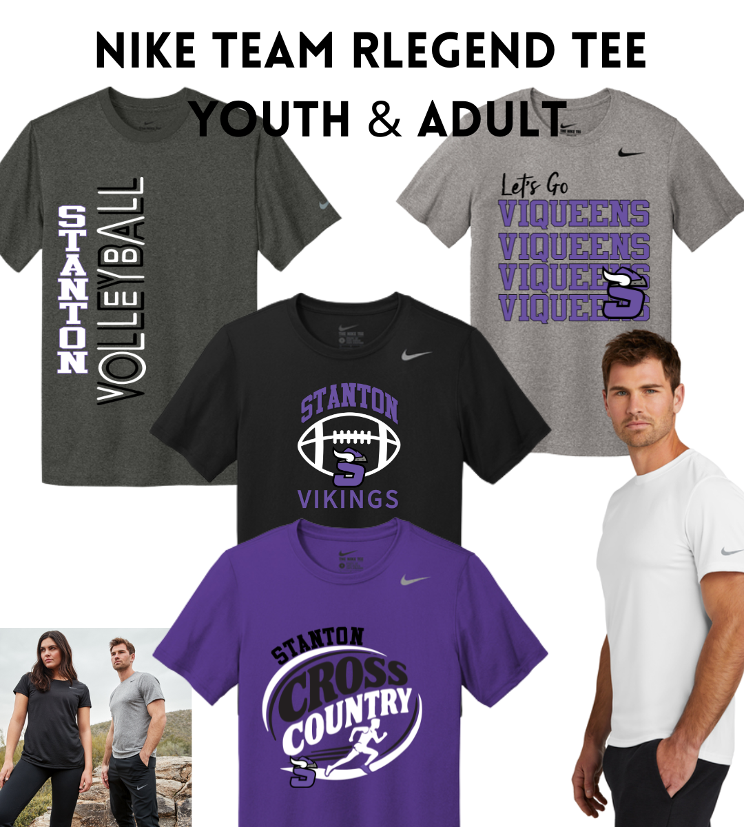 SB26 NKDX8787 Nike Youth & Adult Swoosh Sleeve rLegend Tee