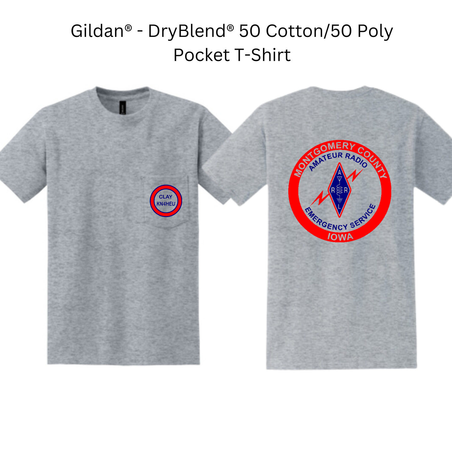 AM Montgomery County Gildan® - DryBlend Pocket T-Shirt