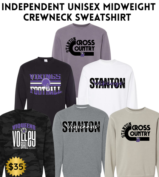 SB25 Unisex Midweight Crewneck Sweatshirt