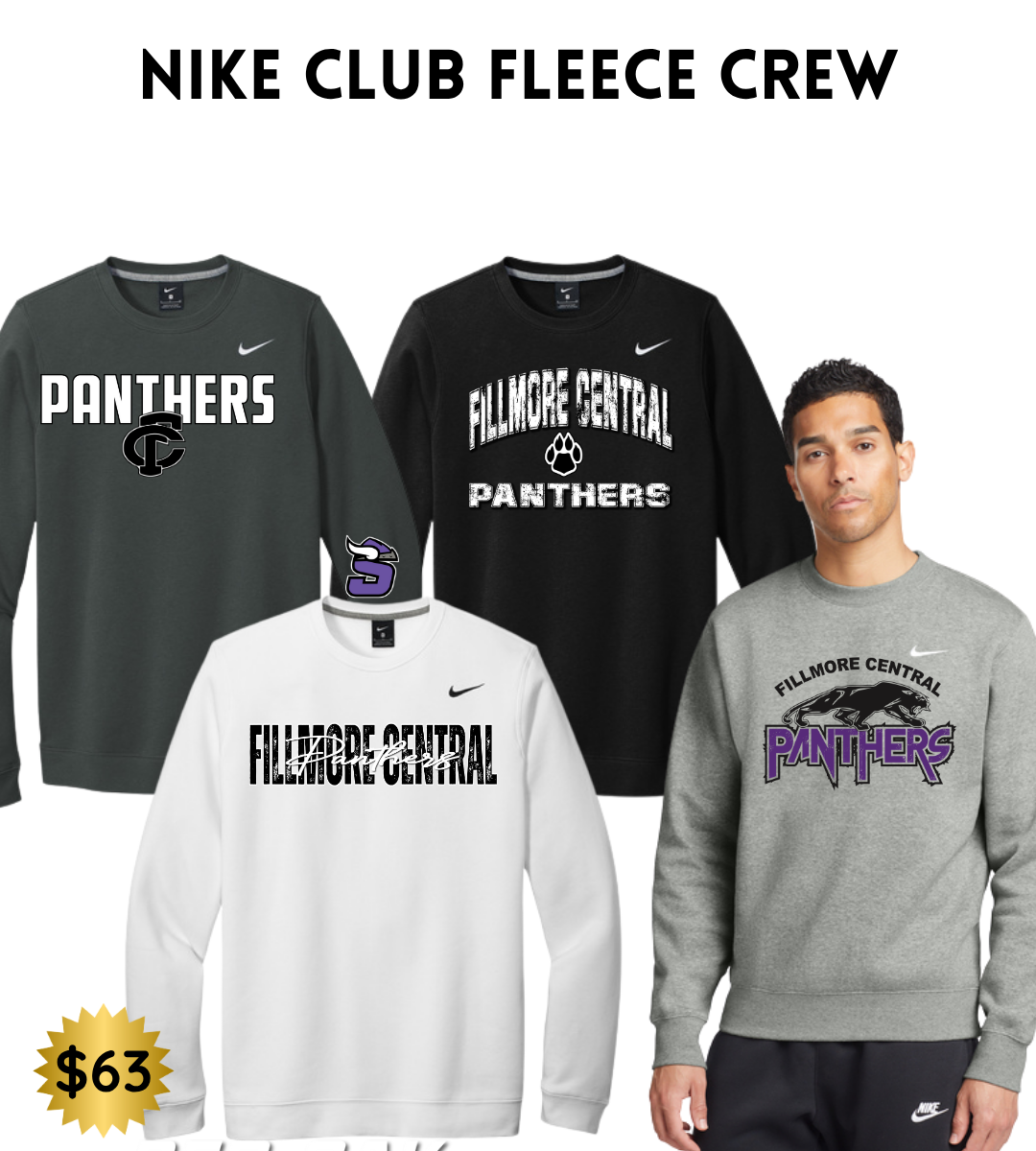 FCP Nike Unisex Club Fleece Sleeve Swoosh Crewneck