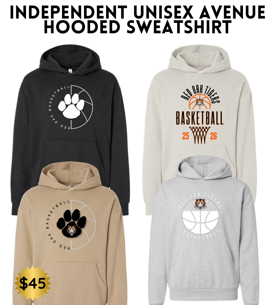 ROBB2526 Independent Unisex Avenue Hooded Sweatshirt