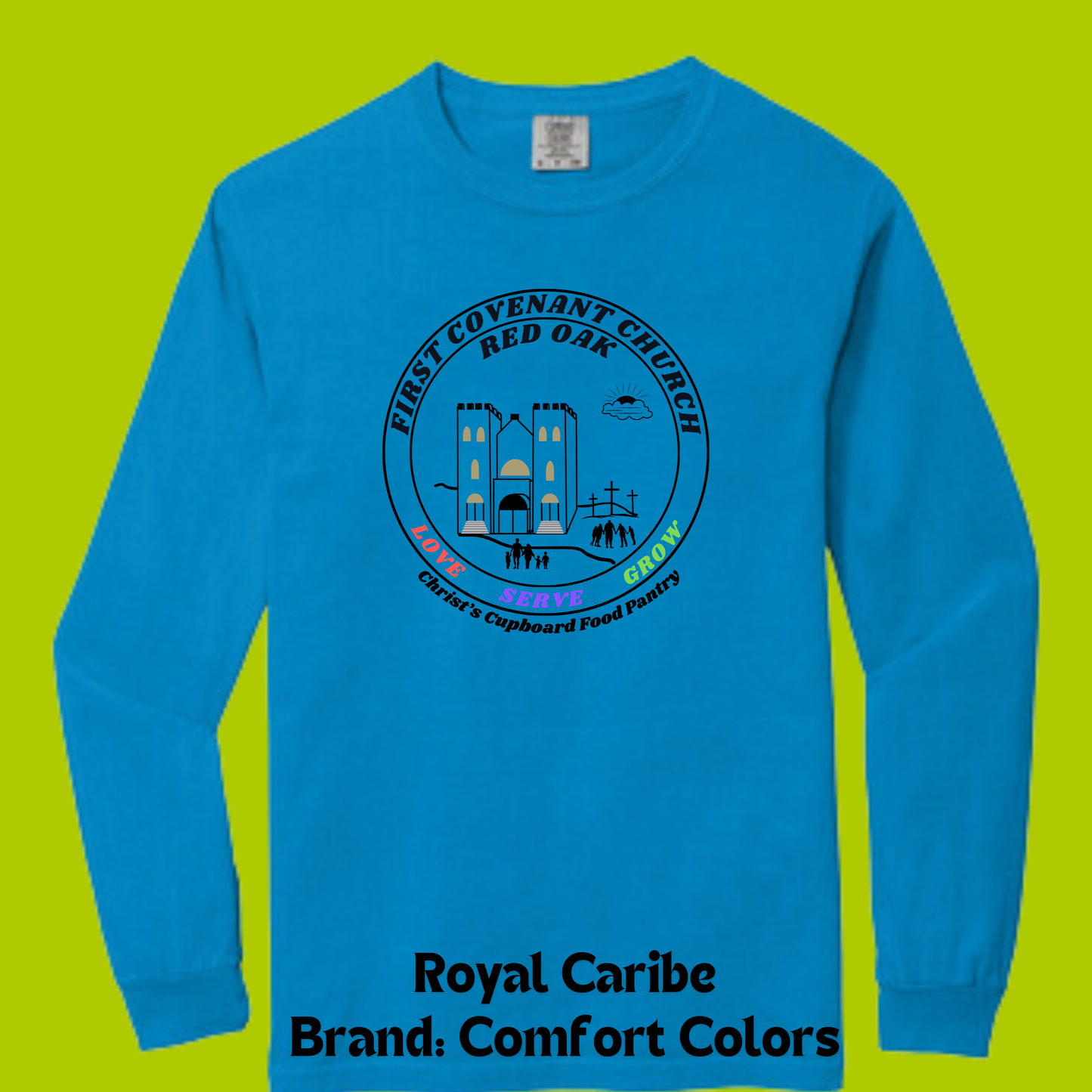 FCC Comfort Colors Long Sleeve T-Shirt -Royal Caribe