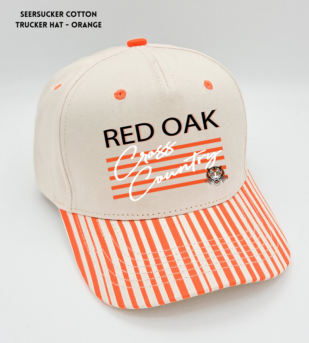 ROCC26 TT Seersucker Cotton Trucker Hat - Orange