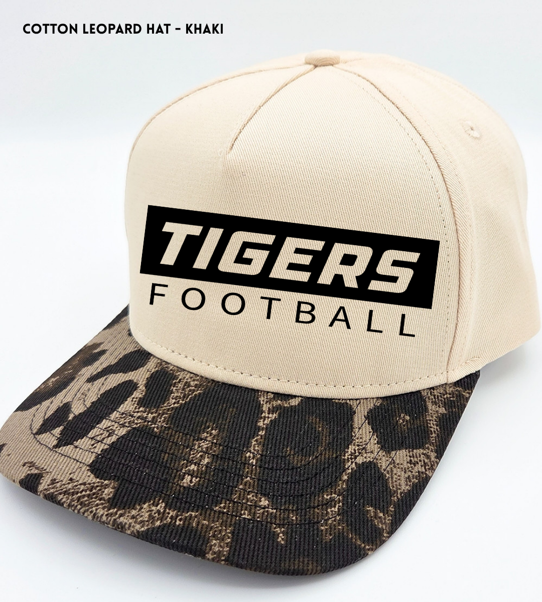 ROFB26 TT Cotton Leopard Hat - Khaki