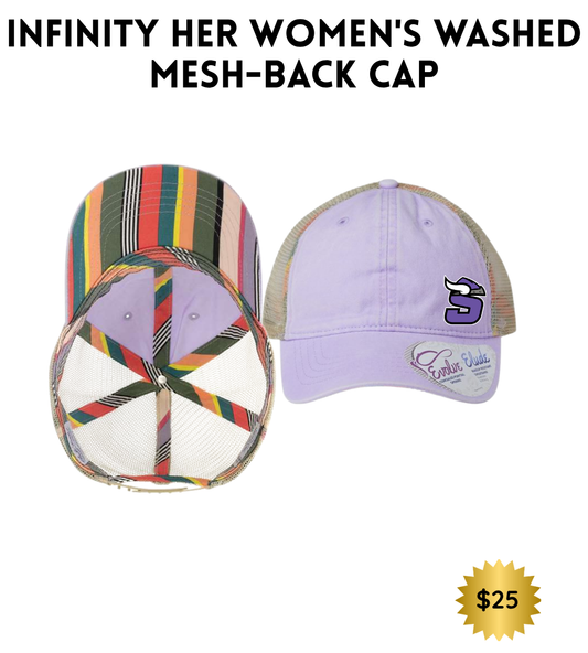 SB25 Women's Washed Mesh-Back Cap