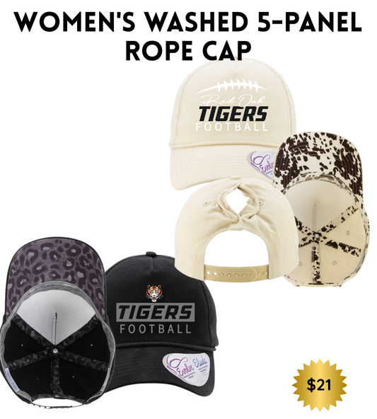 ROFB25 Women's Washed 5-Panel Rope Cap