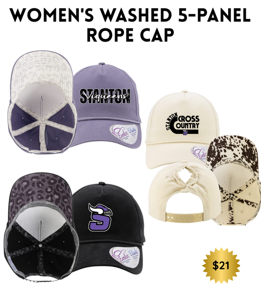 SB25 Women's Washed 5-Panel Rope Cap