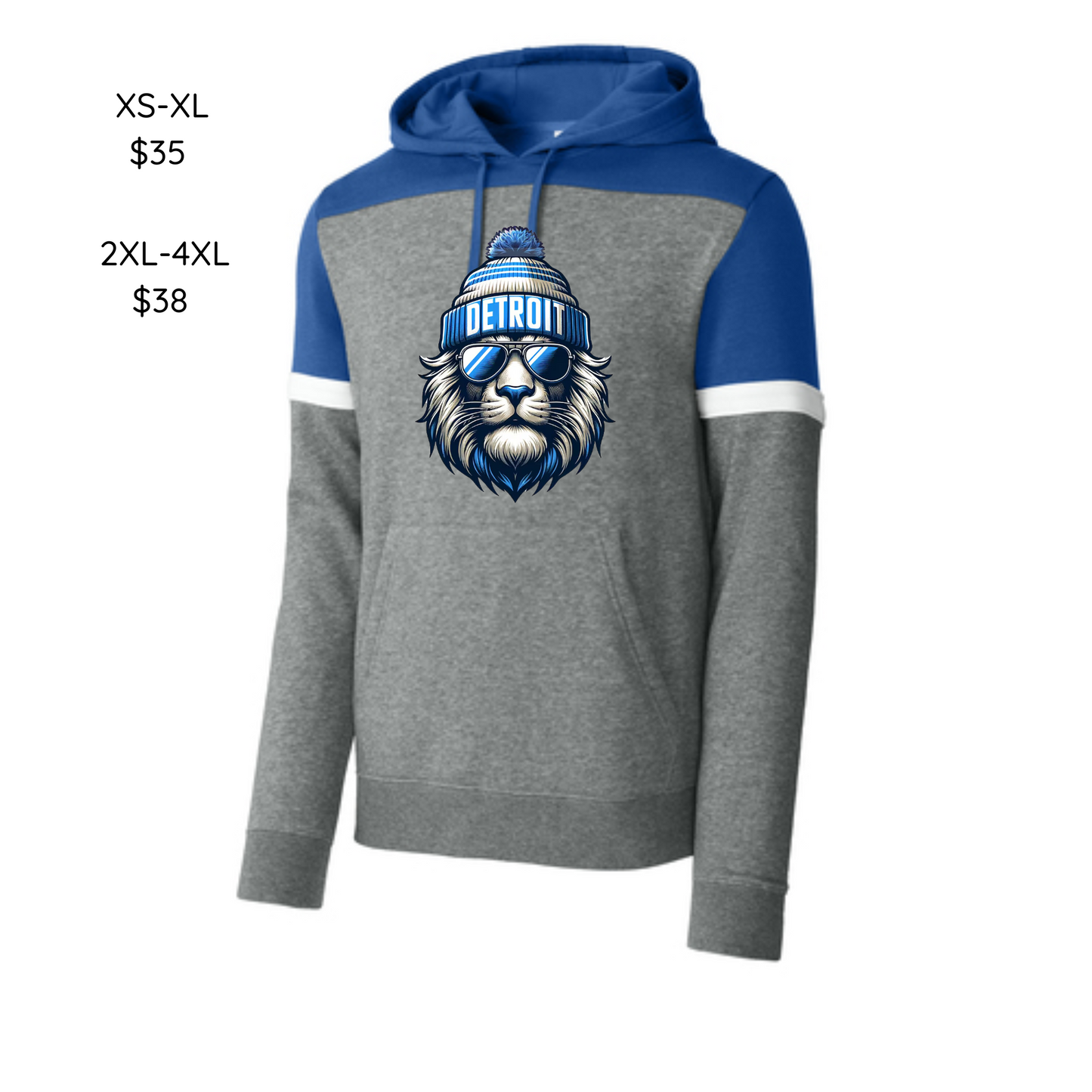 CM Colorblock Hoodie - Blue and Grey