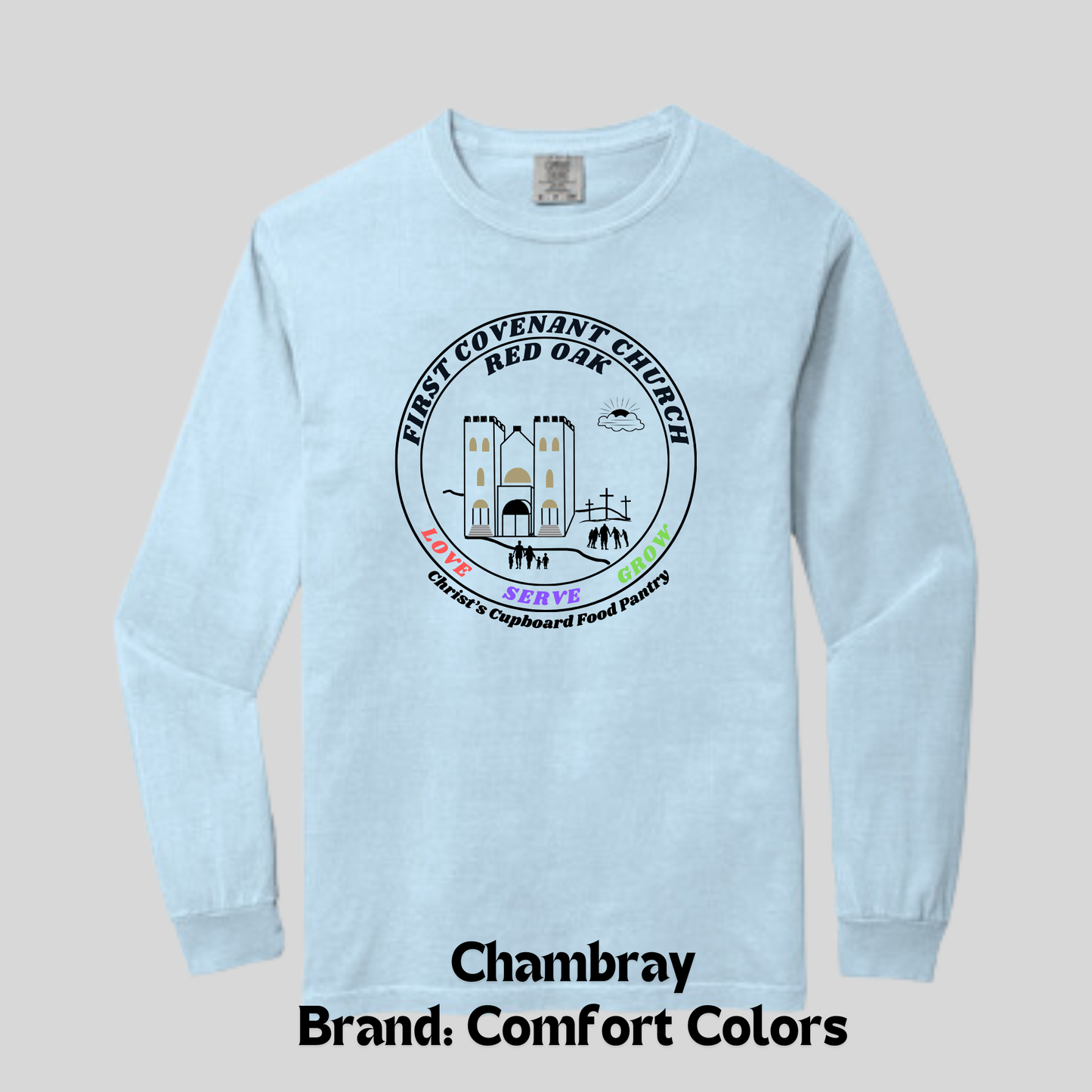 FCC Comfort Colors Long Sleeve T-Shirt -Chambray