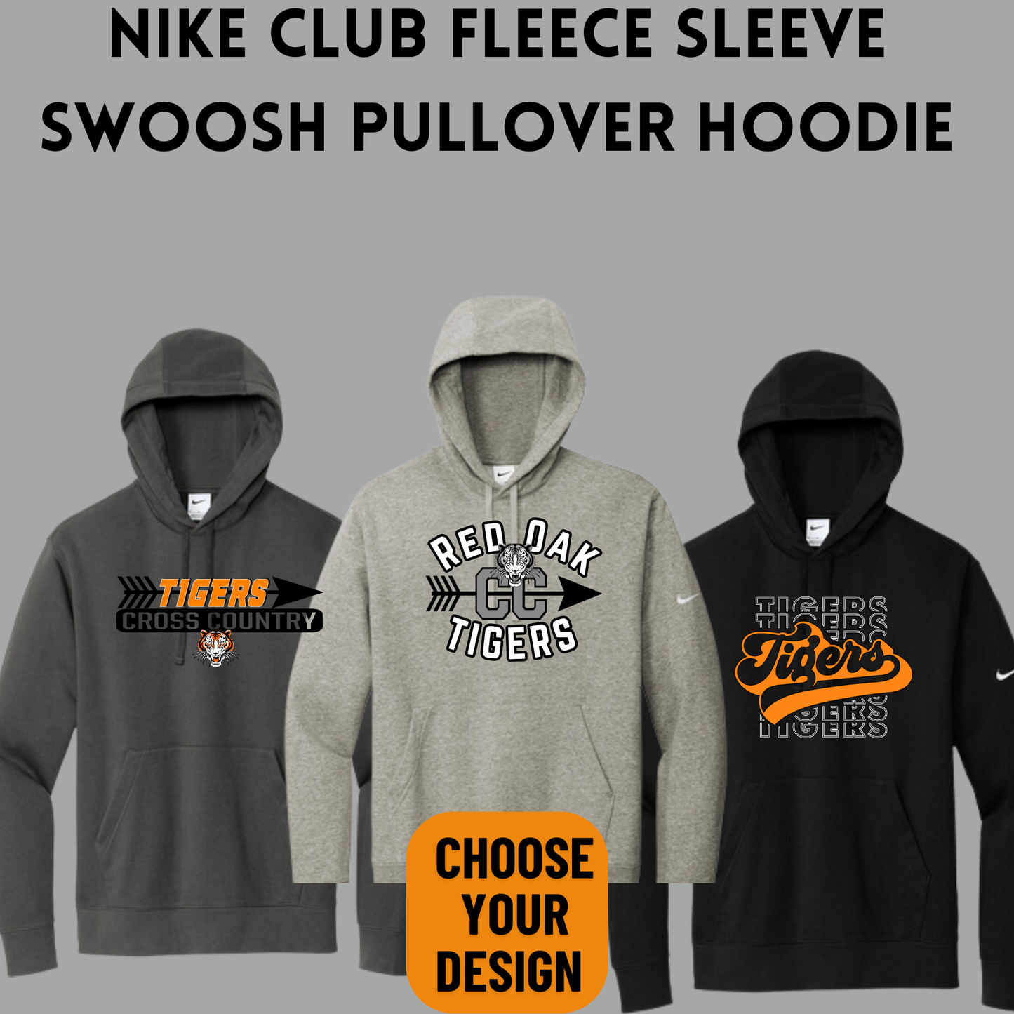 ROCC24 Nike Club Fleece Sleeve Swoosh Pullover Hoodie