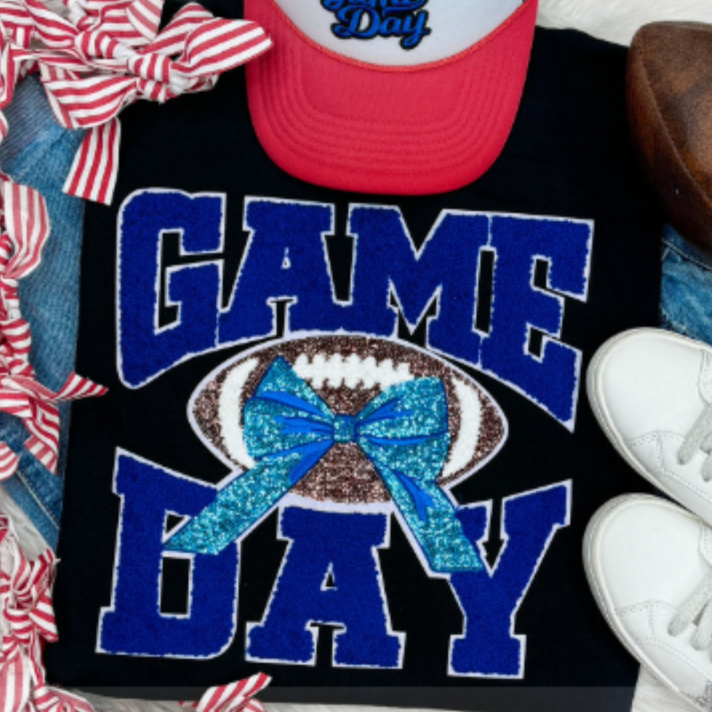 SS Bow Football Game Day Patch