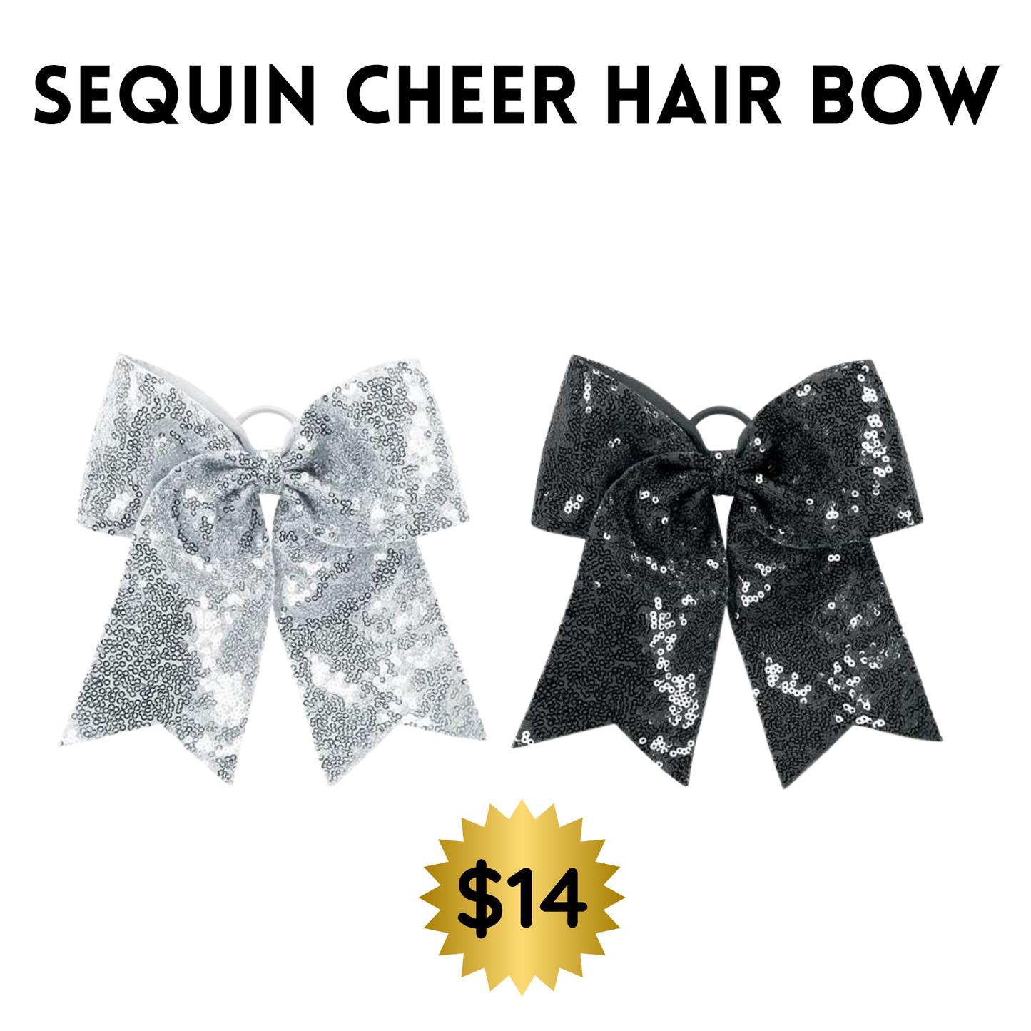 STCHEER Sequin Cheer Bow