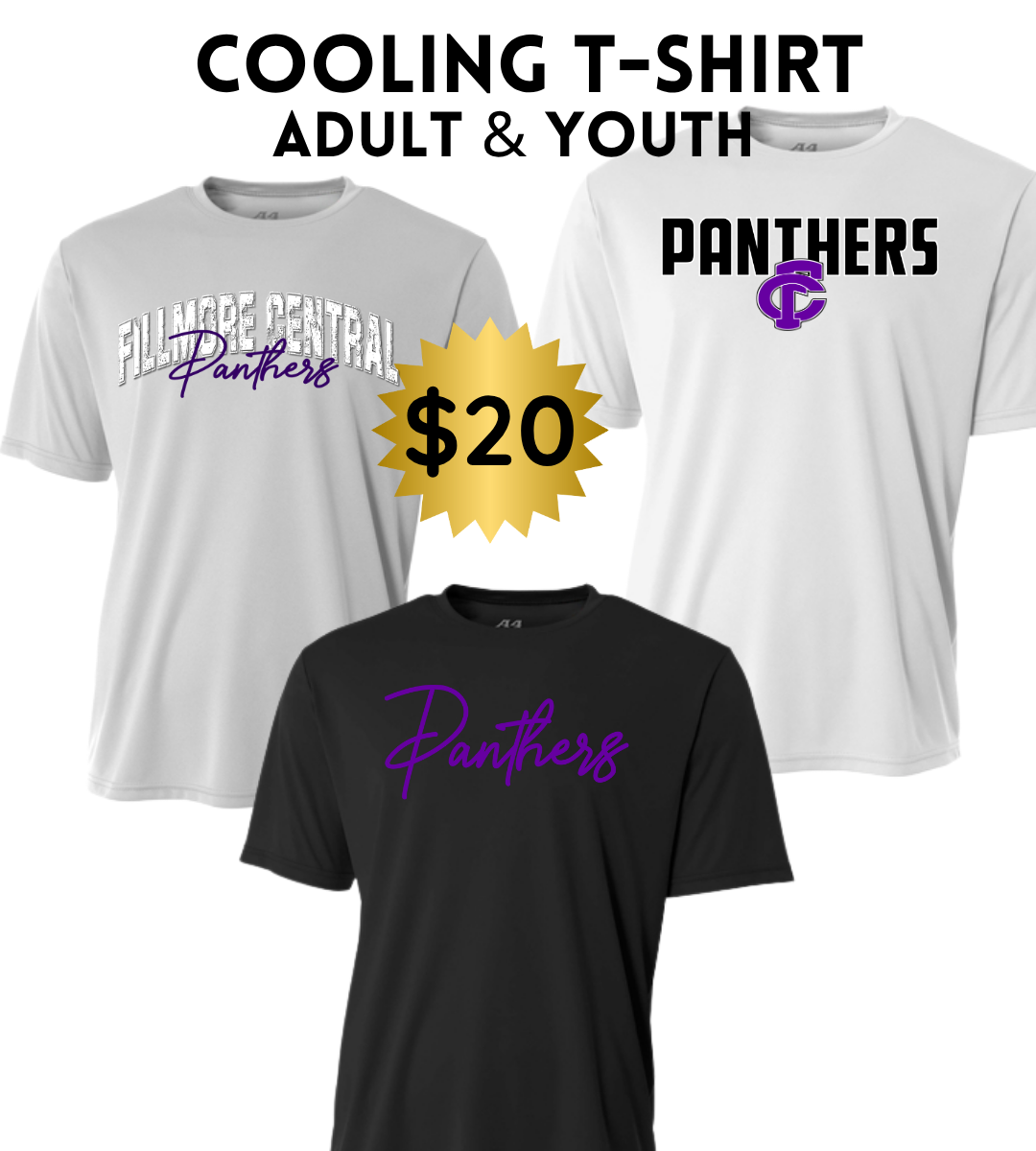 FCP A4 Cooling Performance Tee - Moisture-wicking (Unisex / Youth Sizes)