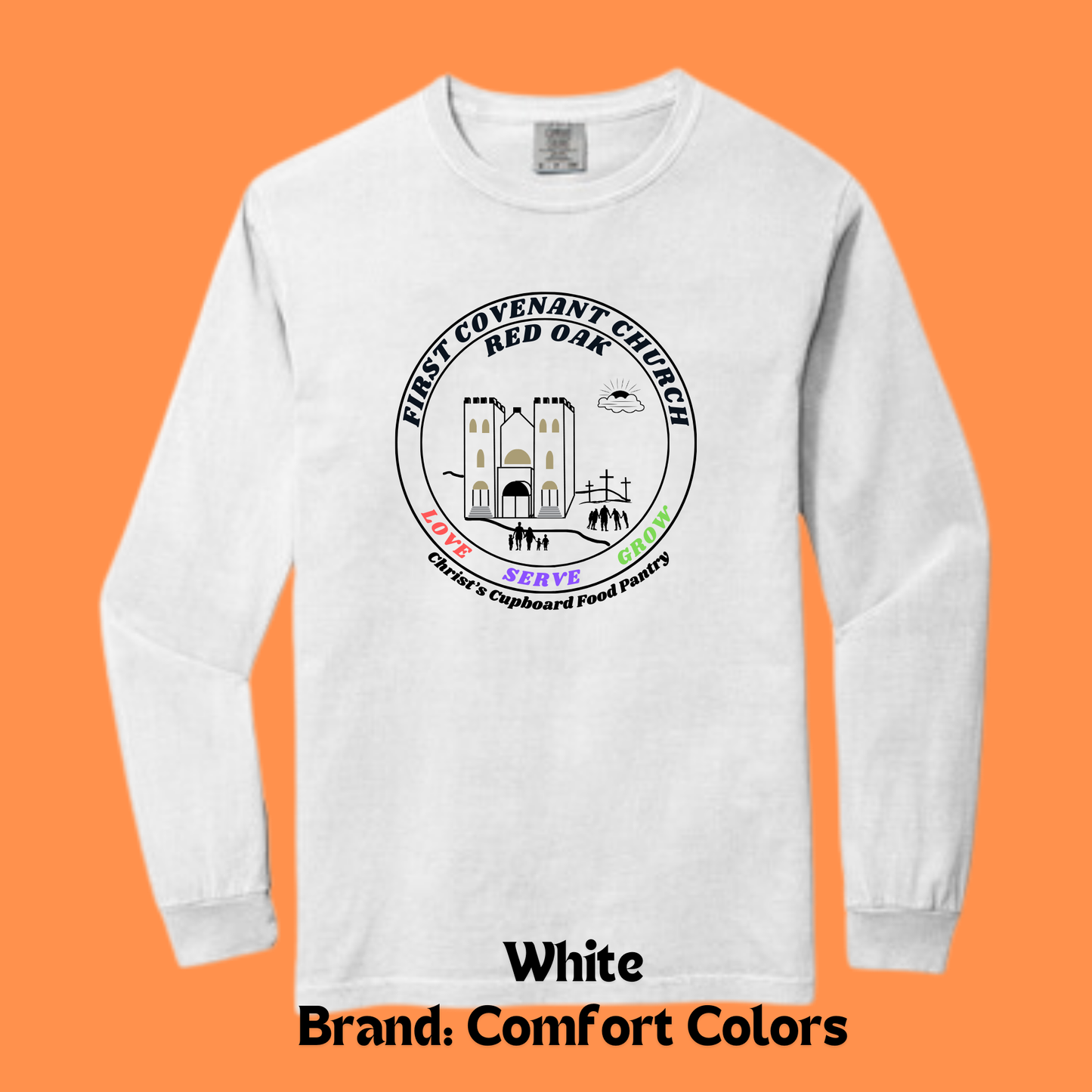 FCC Comfort Colors Long Sleeve T-Shirt -White