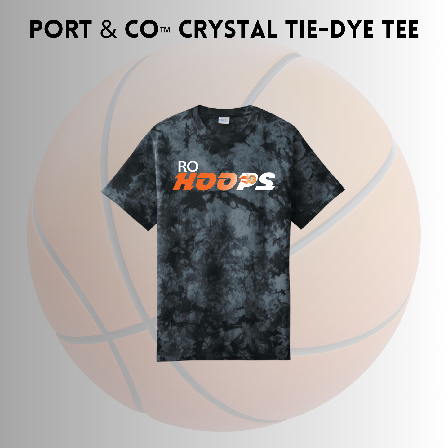 ROHOOPS PC145 Port & Co™ Crystal Tie-Dye Tee