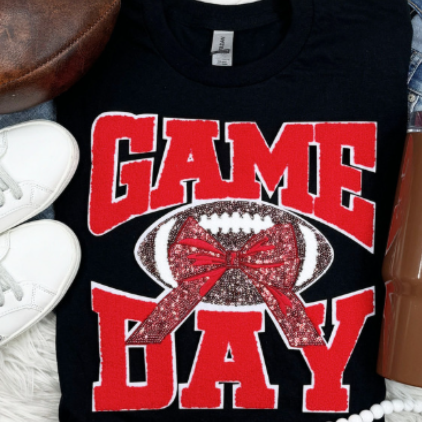 SS Bow Football Game Day Patch