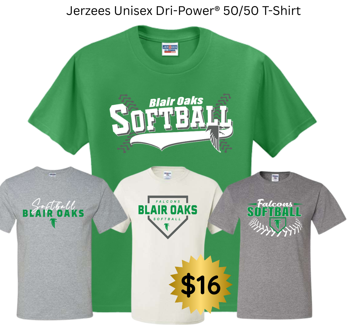 BOSB25 JERZEES 50/50 TEE (Adult / Youth) - Special Pricing!!!