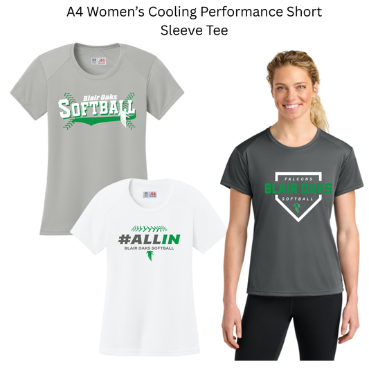 BOSB25 A4 Cooling Performance Tee - Moisture-wicking (Women's Sizes)