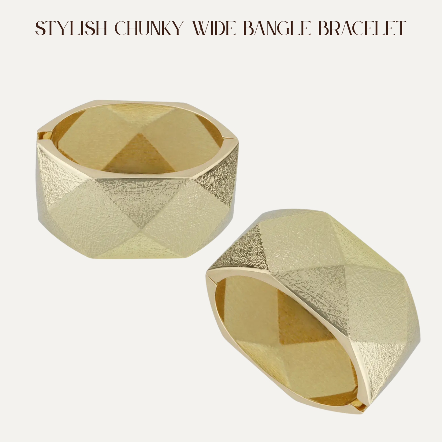 VBB Stylish Chunky Wide Bangle Bracelet