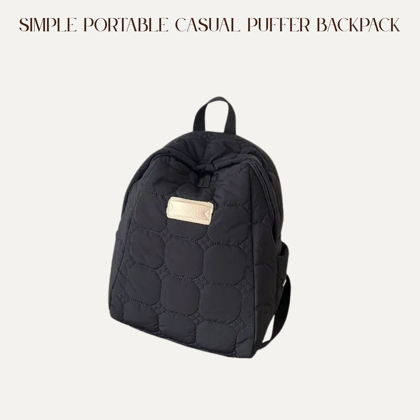 VBB Simple Portable Casual Puffer Backpack