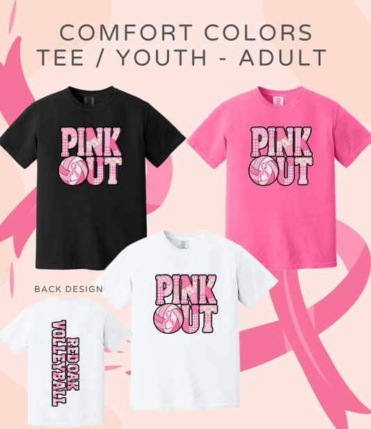 ROVBPO Comfort Colors PINK OUT Tee Unisex Sizes