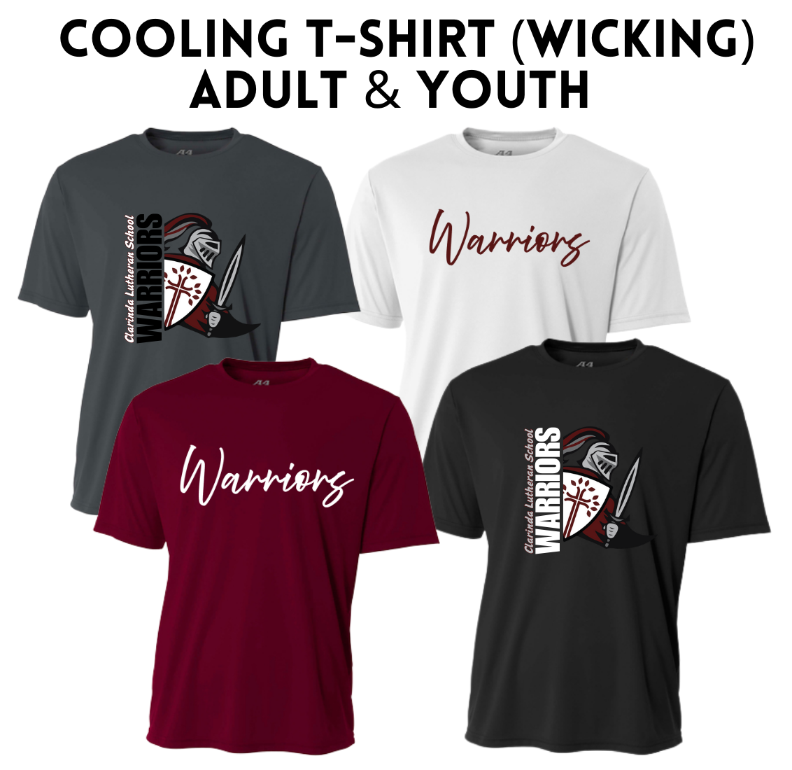 CLS25 A4 Cooling Performance Tee - Moisture-wicking (Unisex / Youth Sizes)