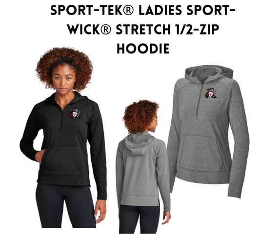 CLS25 Women's Sport-Wick® Stretch 1/2-Zip Hoodie