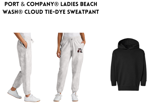 CLS25 Port & Company® Ladies Beach Wash® Cloud Tie-Dye Sweatpant