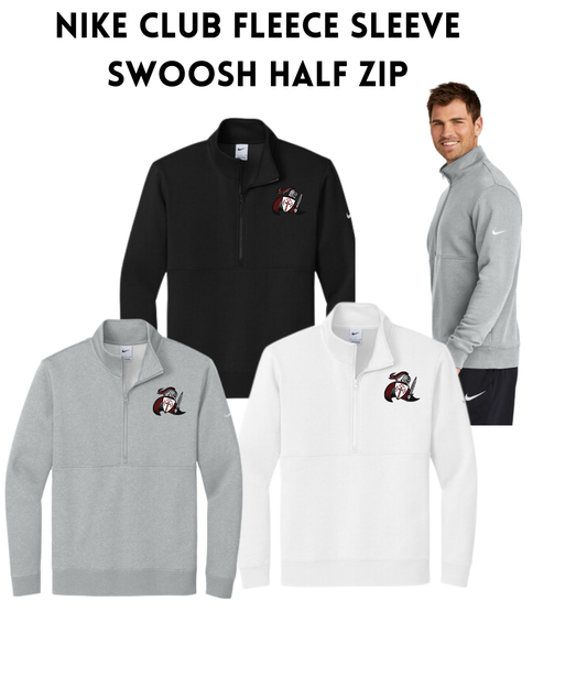 CLS25 Nike Club Fleece Sleeve Swoosh 1/2-Zip