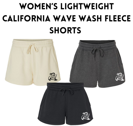 CLS Women’s Lightweight California Wave Wash Fleece Shorts