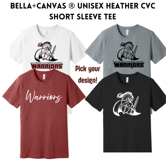 CLS BELLA+CANVAS ® Unisex Heather CVC Short Sleeve Tee