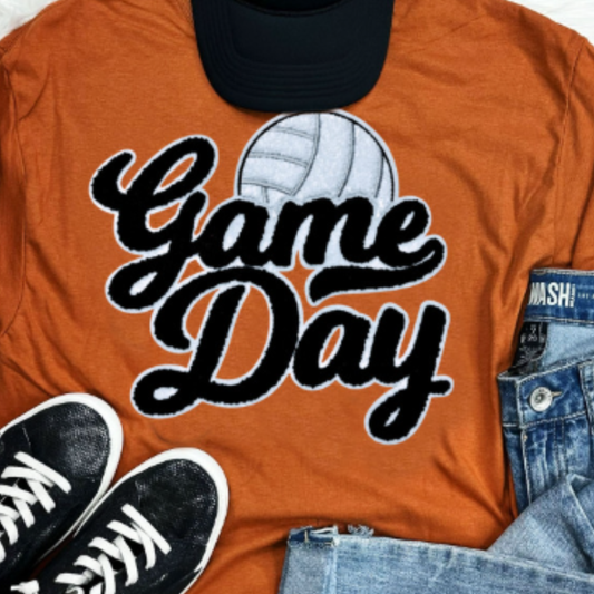 SS Cursive Volleyball Game Day Patch