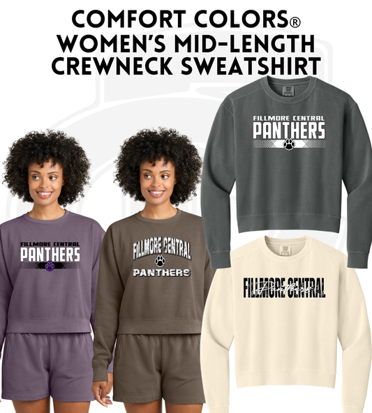 FCP 566L Comfort Colors® Women’s Mid-Length Crewneck Sweatshirt