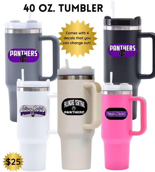 FCP 40 OZ. Tumbler With 4 Bottle Stickers