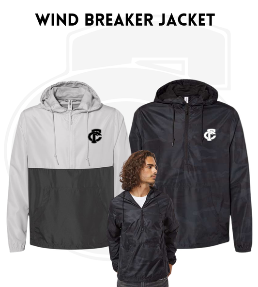 FCP 02976 Unisex Lightweight Quarter-Zip Windbreaker Pullover Jacket