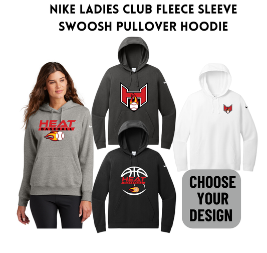 SWIHBB Nike Ladies Club Fleece Sleeve Swoosh Pullover Hoodie