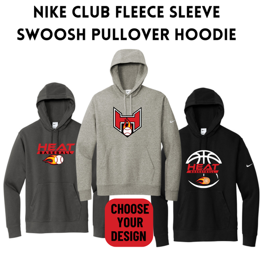 SWIHBB Nike Club Fleece Sleeve Swoosh Pullover Hoodie