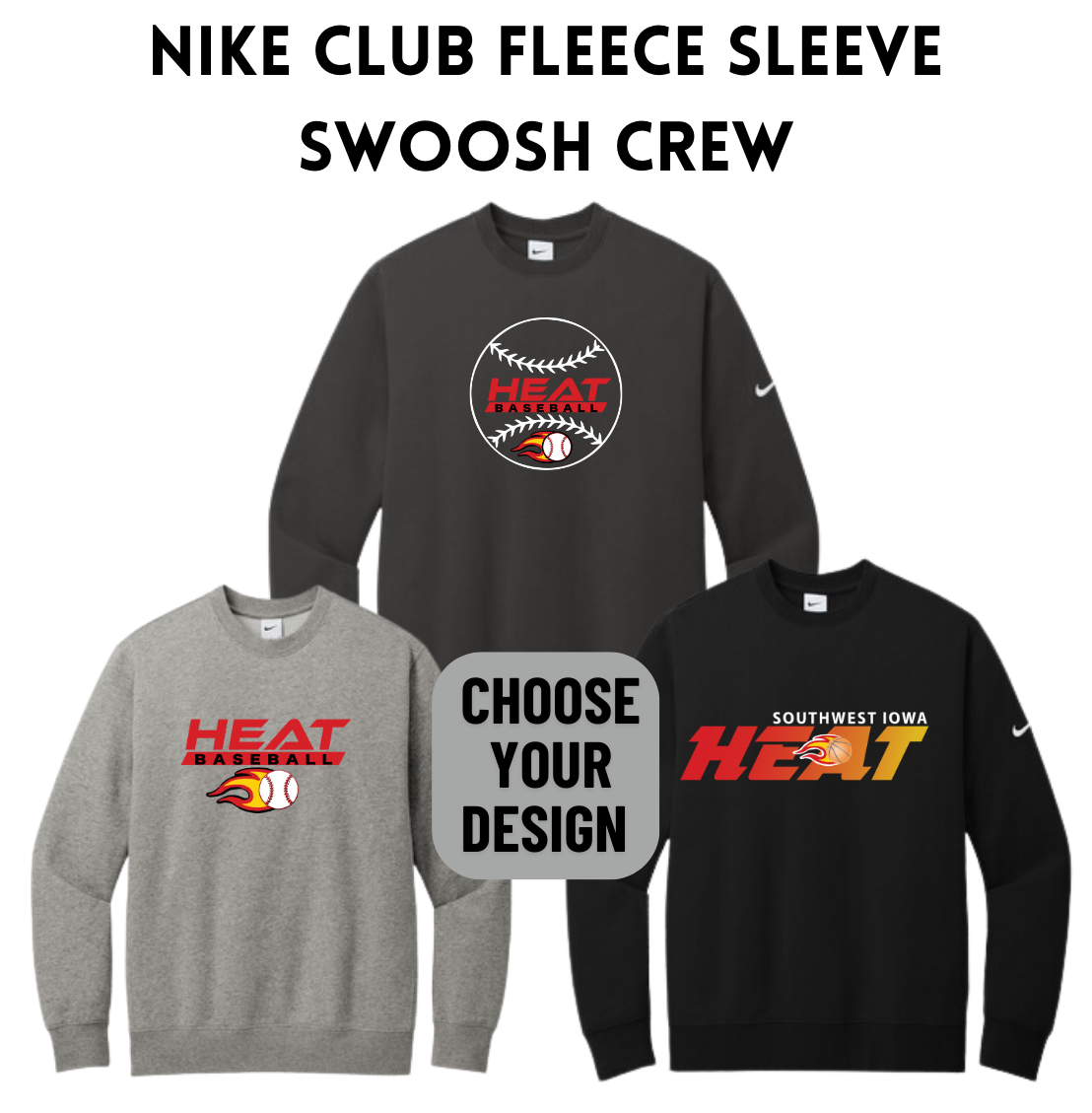 SWIHBB Nike Club Fleece Sleeve Swoosh Pullover Crewneck