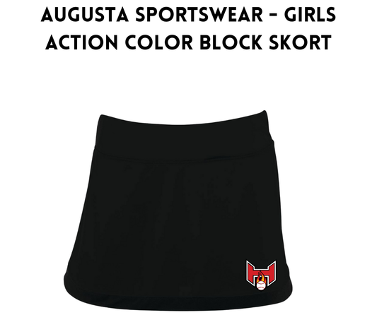 SWIHBB Augusta Sportswear - Girls Action Color Block Skort