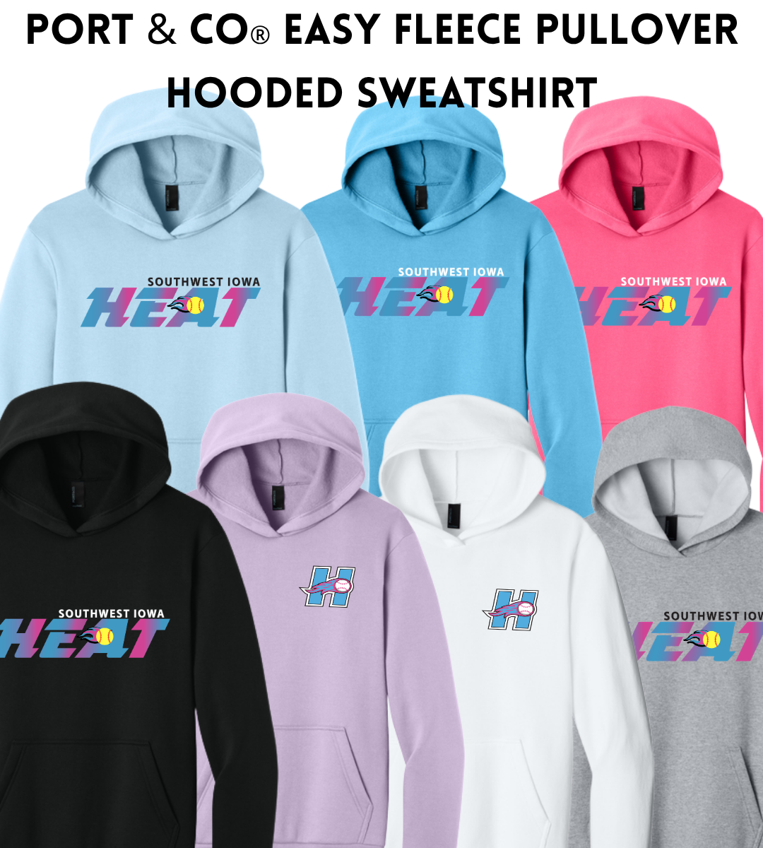 SWIHS Port & Co® Easy Fleece Pullover Hooded Sweatshirt - LIGHTWEIGHT