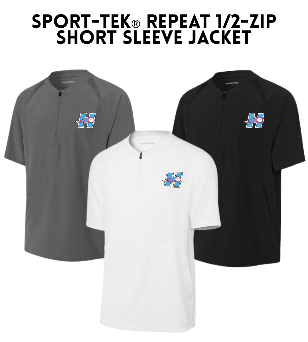 SWIHS Repeat 1/2-Zip Short Sleeve Jacket - Youth & Adult Sizes