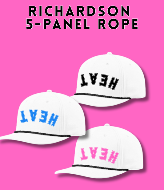 SWIHVB 258 Richardson 5-Panel Classic Rope Cap White