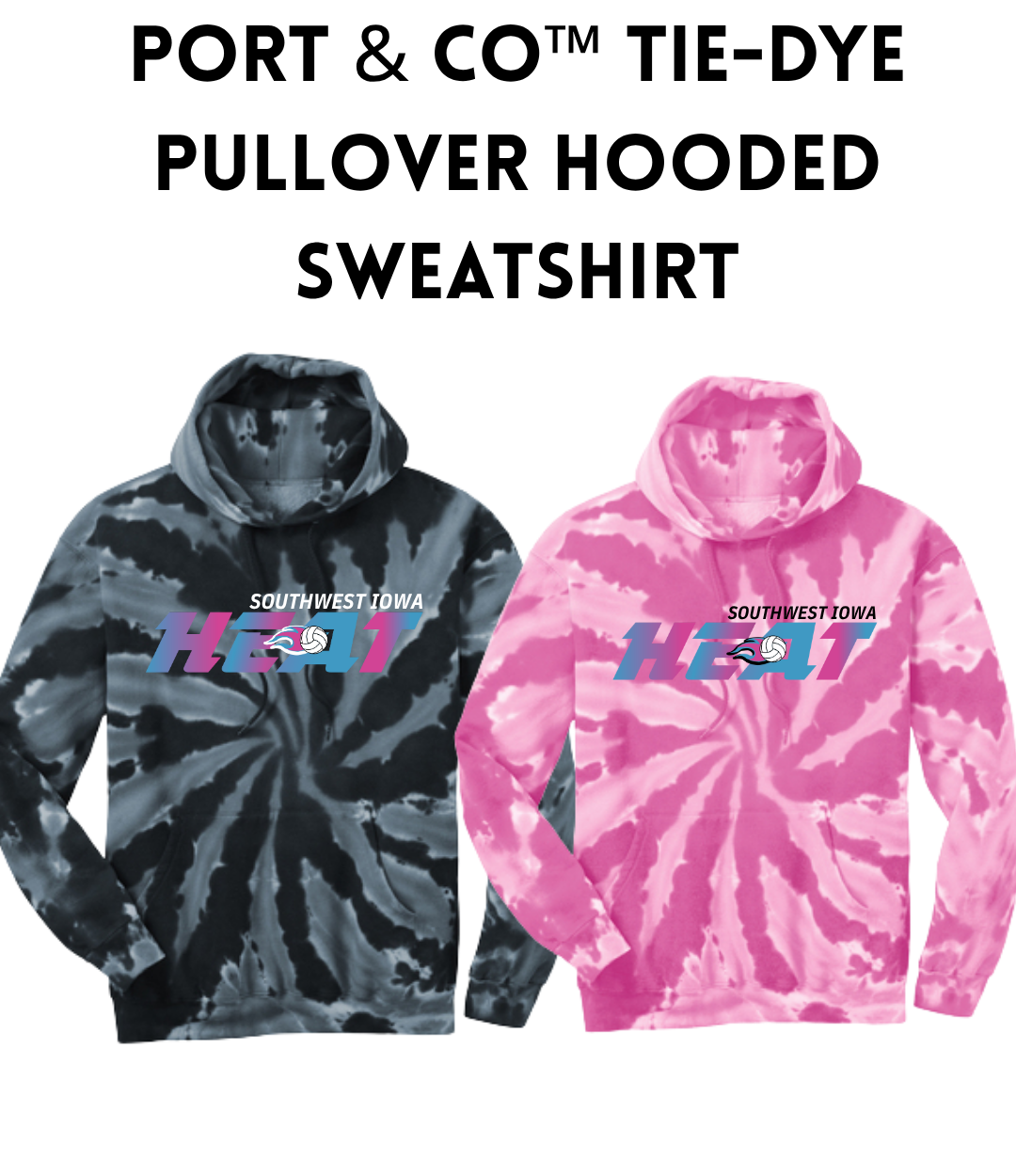SWIHVB PC146 Port & Co® Tie-Dye Pullover Hooded Sweatshirt
