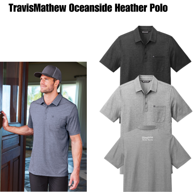 HSB TravisMathew Oceanside Heather Pocket Polo