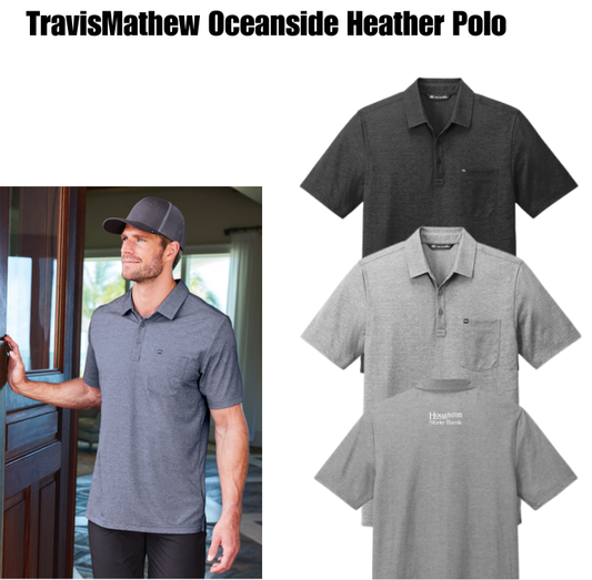 HSB TravisMathew Oceanside Heather Pocket Polo
