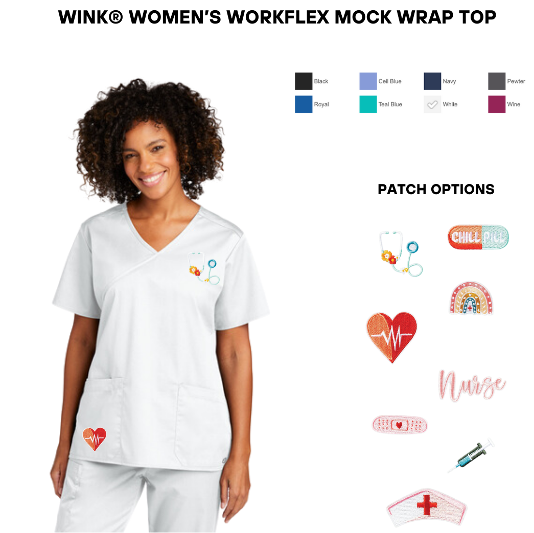 NC Wink® Women’s WorkFlex Mock Wrap Top