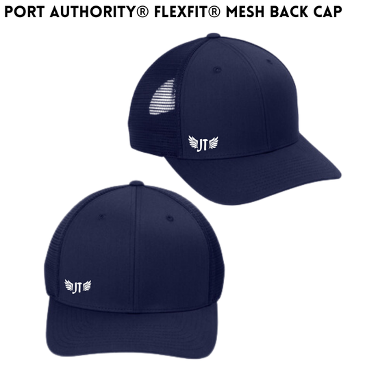 JT Port Authority® Flexfit® Mesh Back Cap Navy w/ Adjustable Snapback Closure