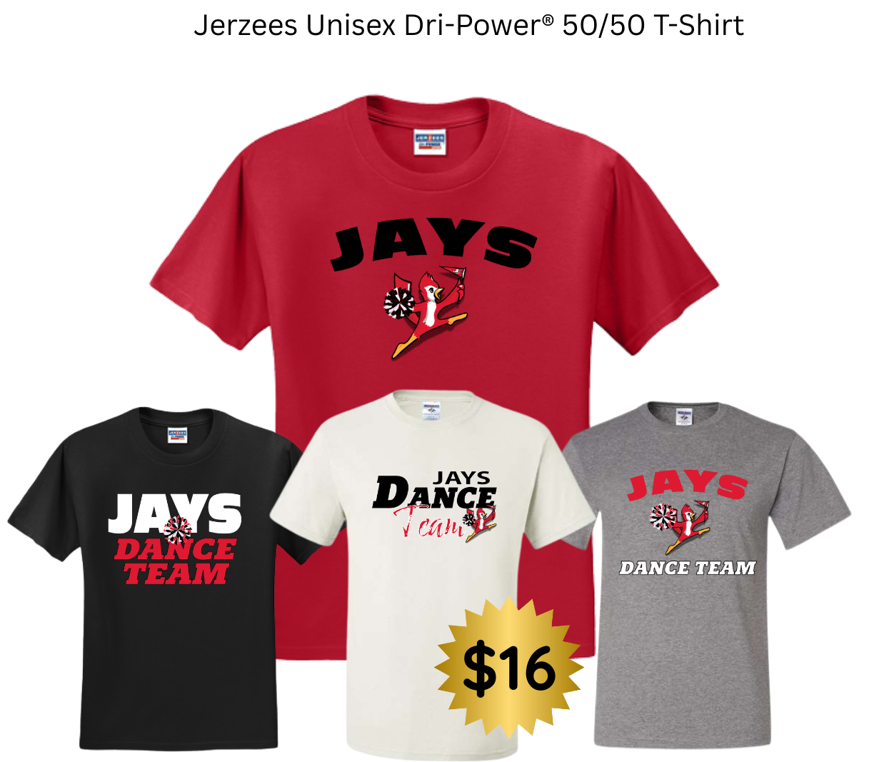 JCDT25 JERZEES 50/50 TEE (Adult / Youth) - Special Pricing!!!