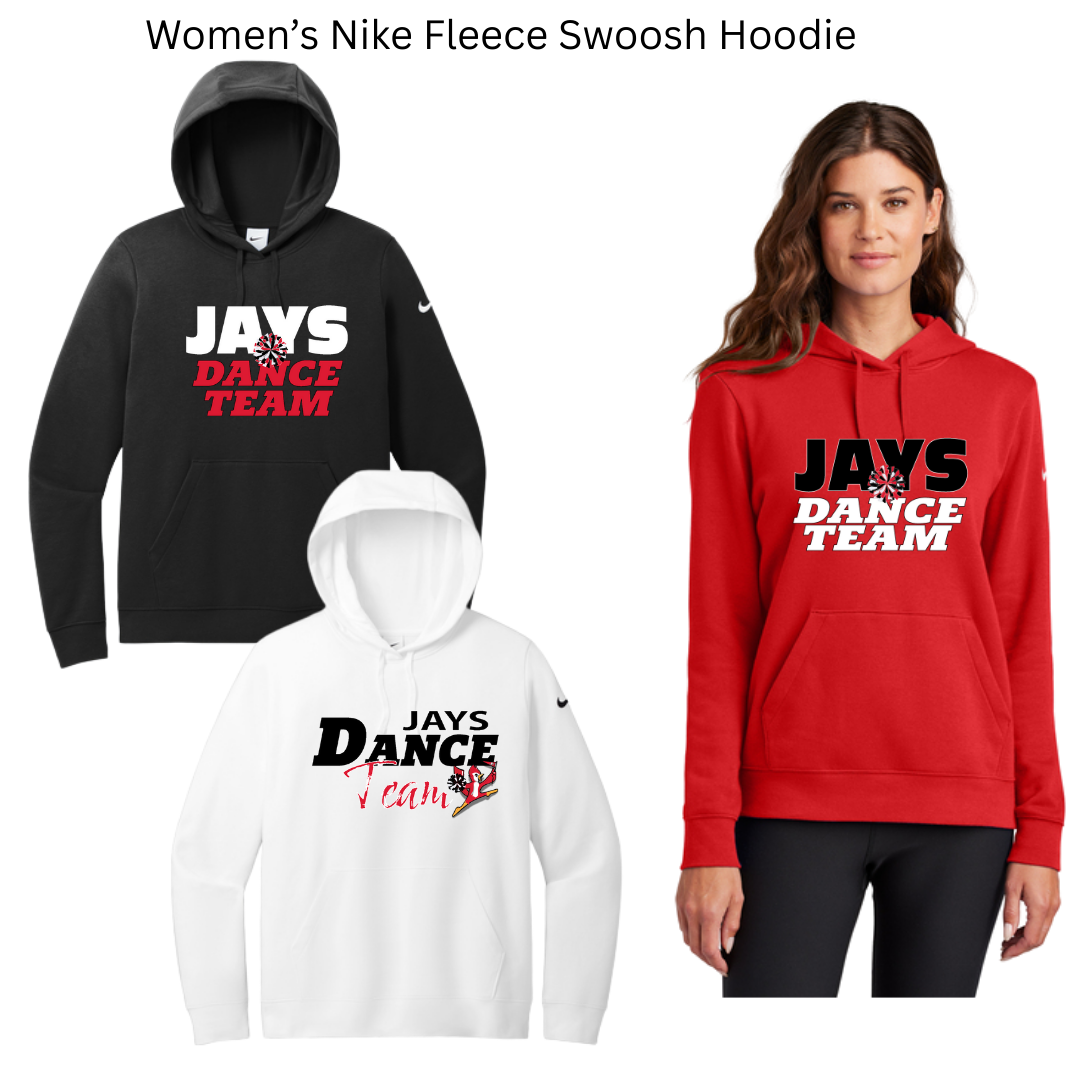 JCDT25 Nike Women's Club Fleece Sleeve Swoosh Pullover Hoodie